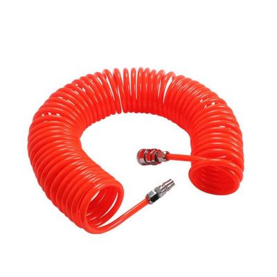 Пневмошланг полиуретановый спиральный с фитингами 5х8 мм 10 м ZITREK 018-0917