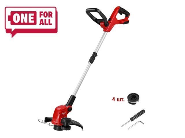 Триммер аккум. TB 3018 ALL1, 18 В, телескоп.ручка, рег.угол 0-60°, полуавтомат.голова, 1,6 мм леска, без акб и зу WORTEX 0333237