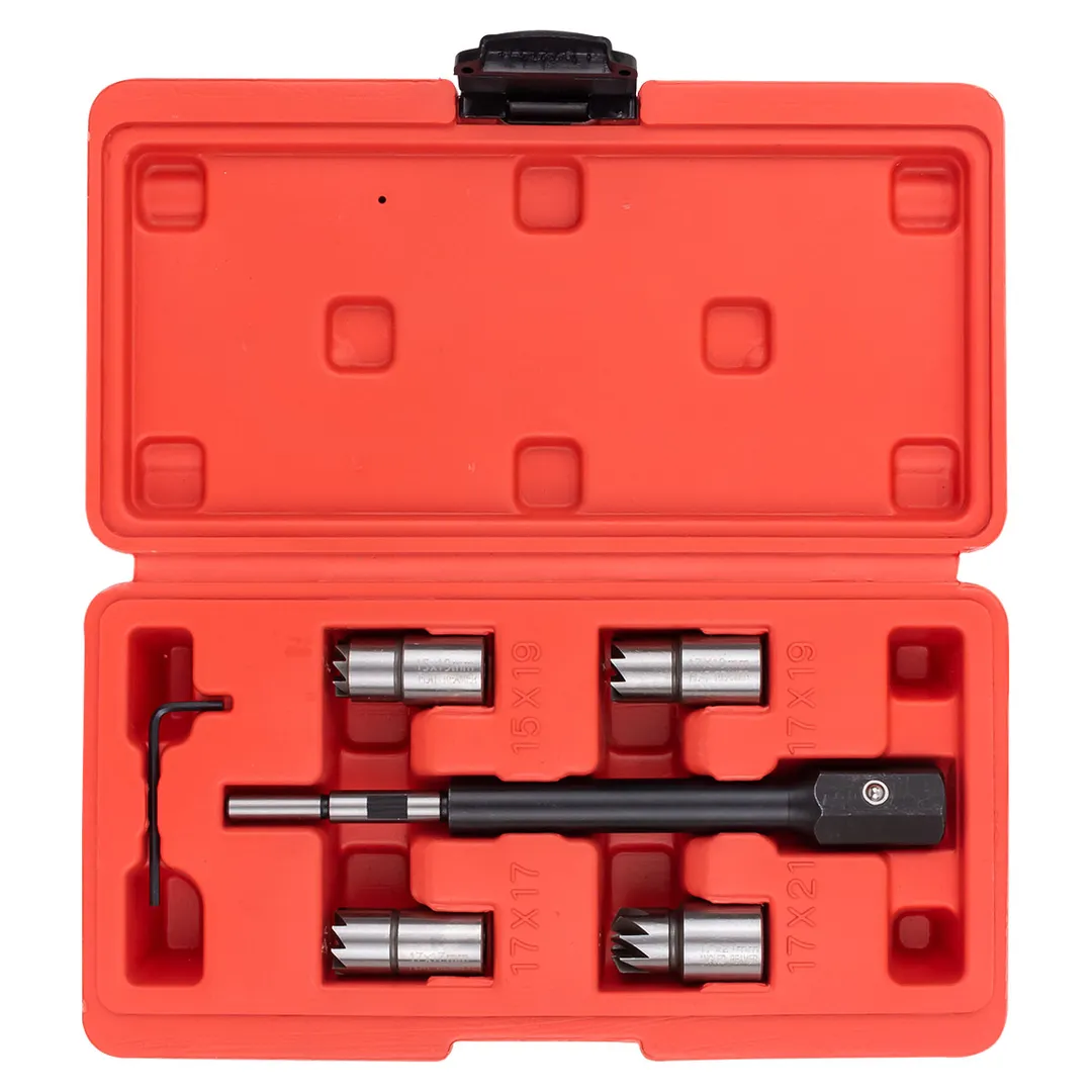 Набор фрез для чистки и восстановления посадочных мест дизельных форсунок 6 пр ForceKraft FK-906G1