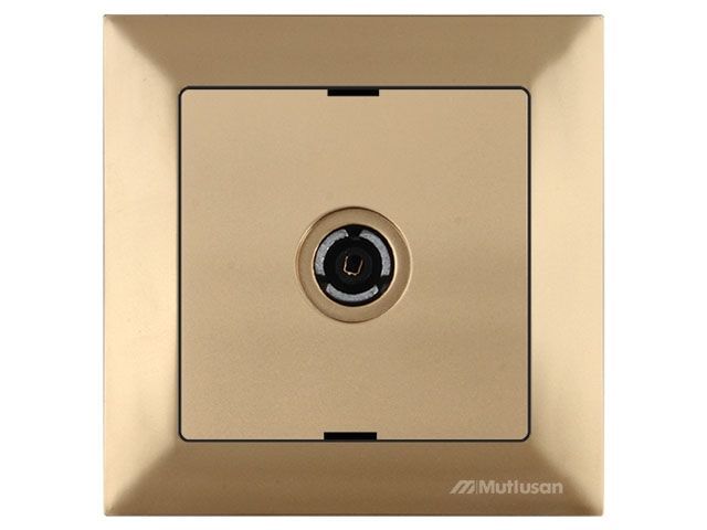 Розетка телевиз. 1-ая, скрытая, с/з, 11dB, переходная, золото, DARIA, Mutlusan 21201700180