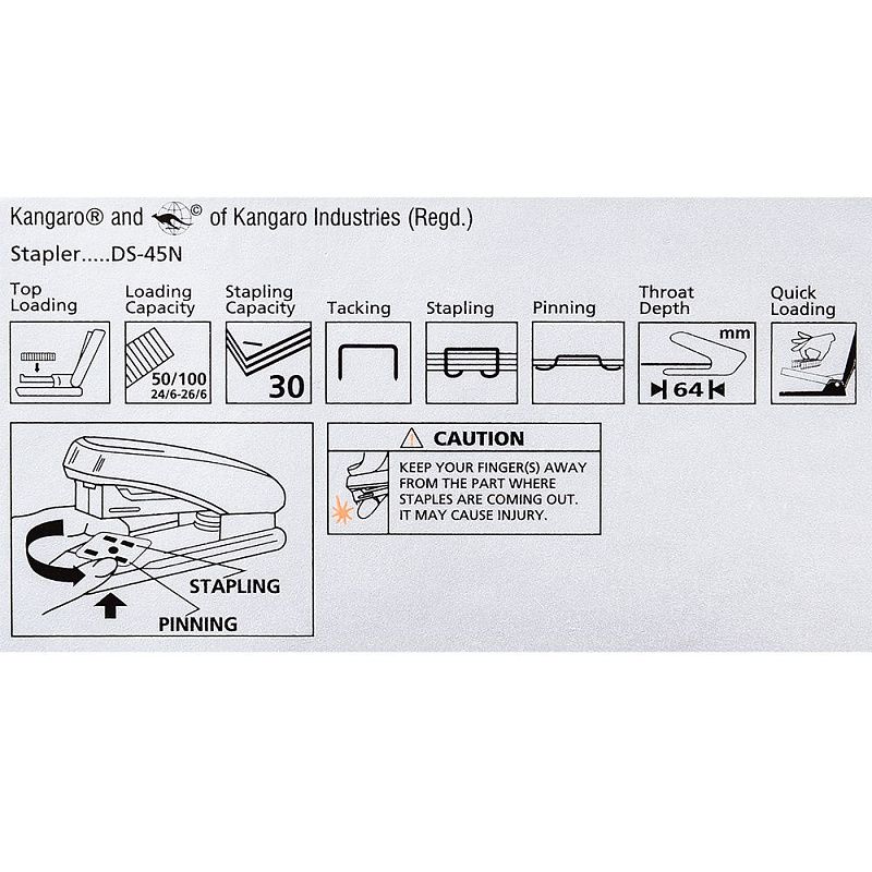 Скобосшиватель "DS-45N, № 24/6, 26/6, 30 листов, черный