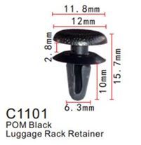 Клипса для крепления внутренней обшивки а/м GM пластиковая, 100 шт Forsage C1101(GM)