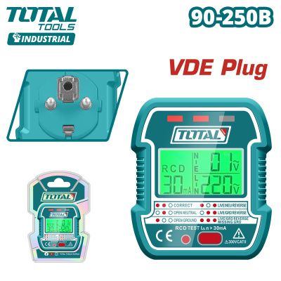 Тестер розеток 90-250В TOTAL TESST30011