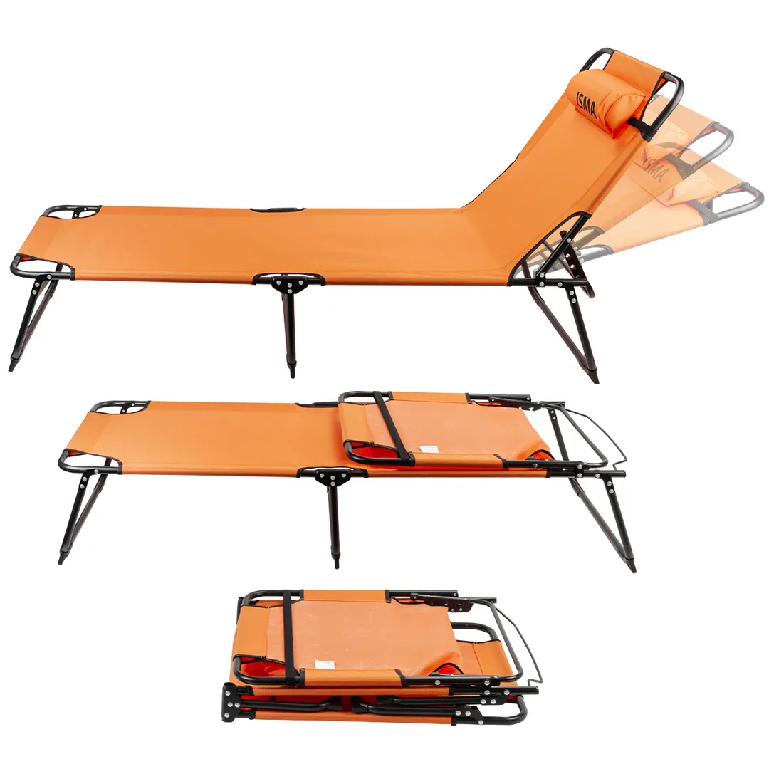 Шезлонг складной ISMA ISMA-8009J