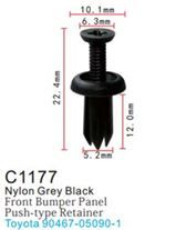 Клипса для крепления внутренней обшивки а/м Тойота пластиковая 100 шт Forsage F-C1177(Toyota)