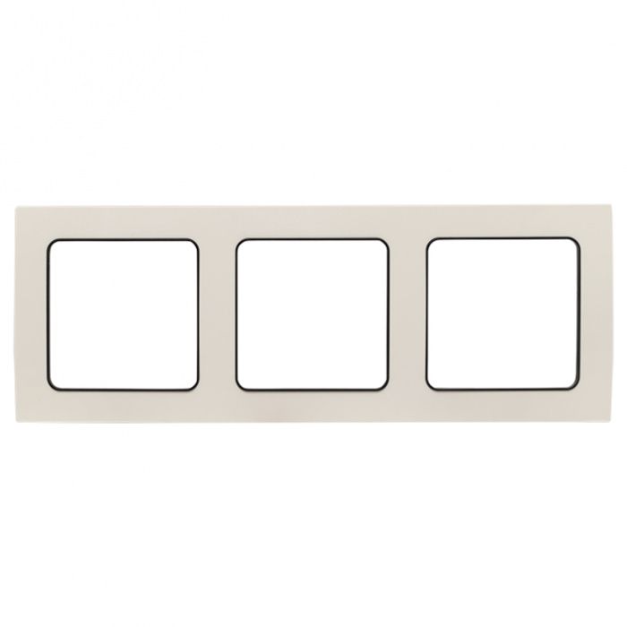 Стокгольм Рамка 3-местная белая с линией цвета черный EKF PROxima EZM-G-304-20