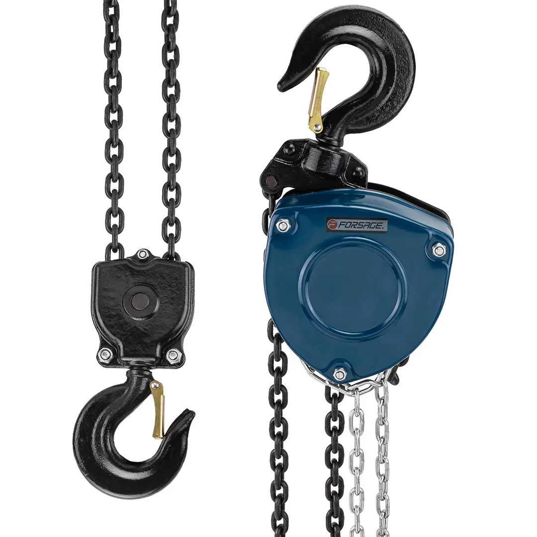 Таль механическая подвесная с лепестковым механизмом фиксации цепи натяжения 3 т. Forsage F-TRC90301A