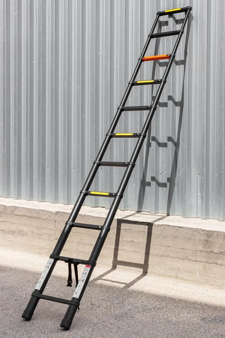 Лестница телескопическая алюминевая бытовая 3,2 м, 11 ступ. RockForce RF-UP320