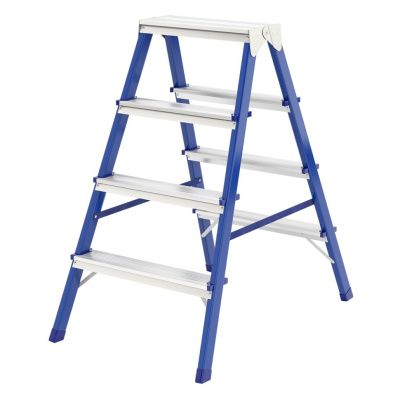 Стремянка двусторонняя 4 ступени, стальная, Россия, Сибртех 97934