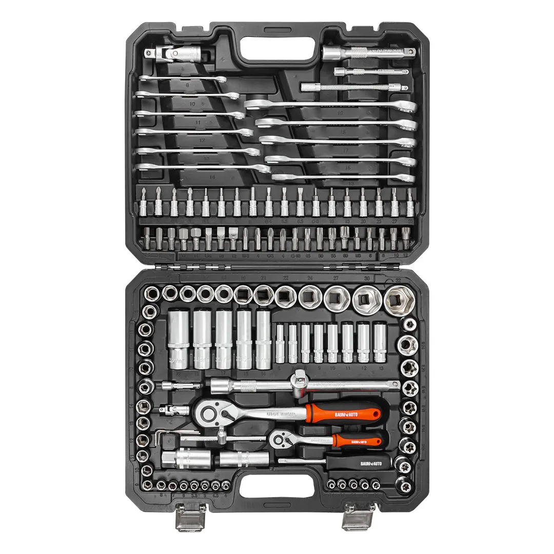 Набор инструментов 125 пр. 1/4''&1/2'' 6-гр BaumAuto BM-41252-5