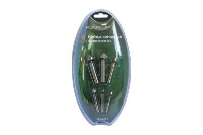 Набор зенкеров 6 пр., 6.3, 8.3, 10.4, 12.4, 16.5, 20.5 мм RockForce RF-44729