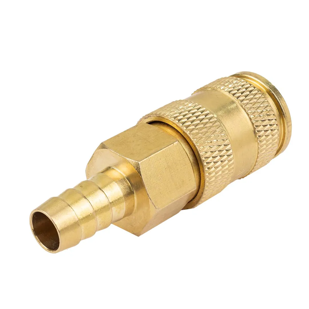 Быстроразъем пневматический с клапаном, "мама"-"елочка" 10 мм RockForce RF-BSE1-4SH