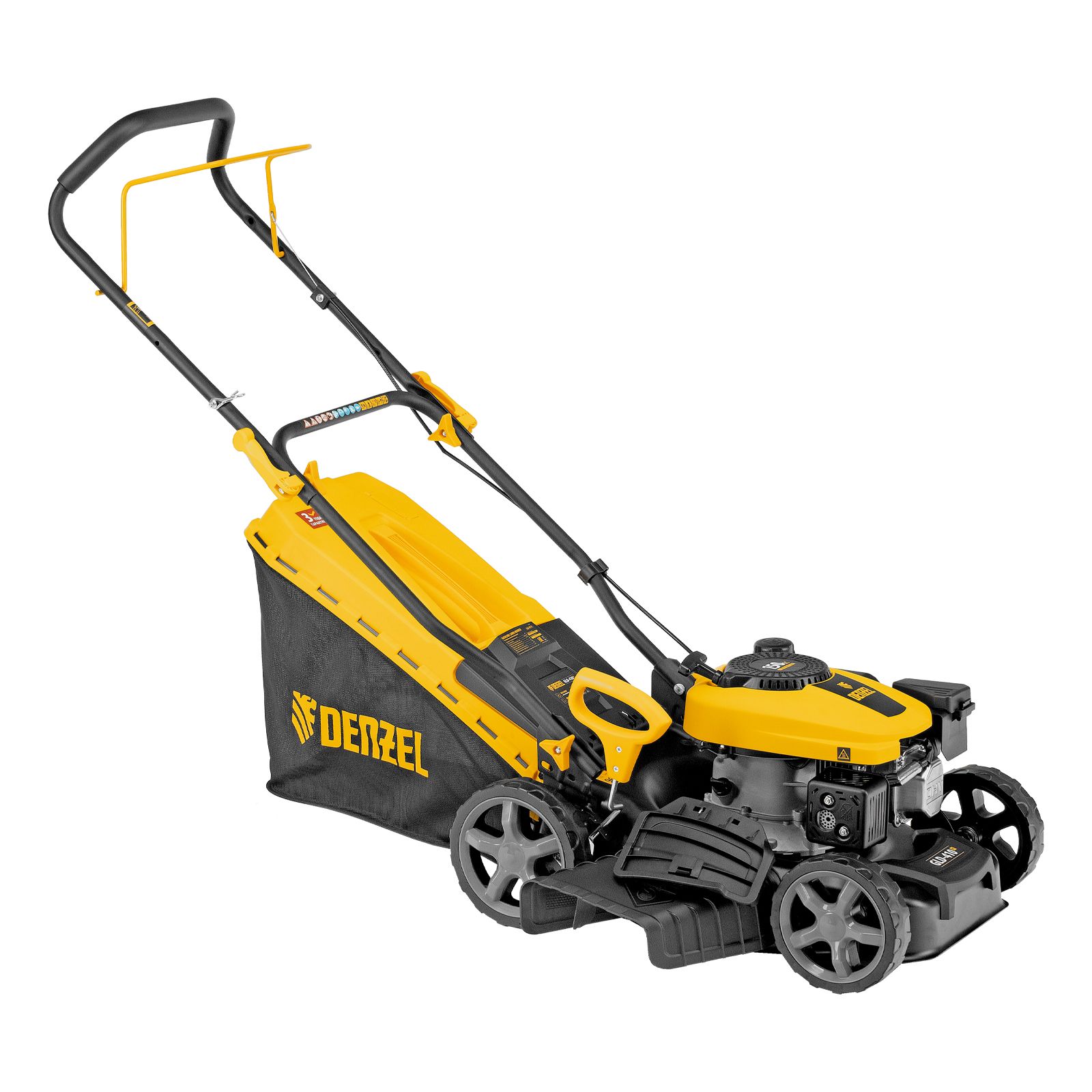 Газонокосилка бензиновая GLD-410-K, 150 см3, 41 см, 40 л Denzel 58812