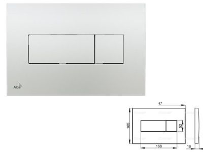 Кнопка управления для систем инсталляций, хром-глянцевая, Alcaplast M371
