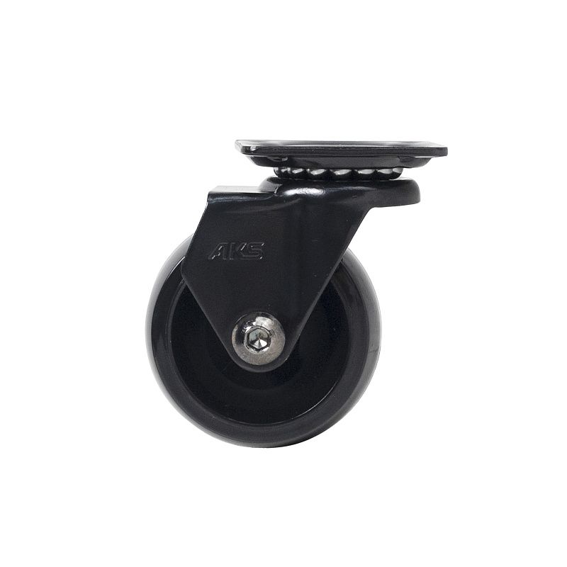 Колесо меб. ORION d50 h64 с площадкой, черный AKS 122757