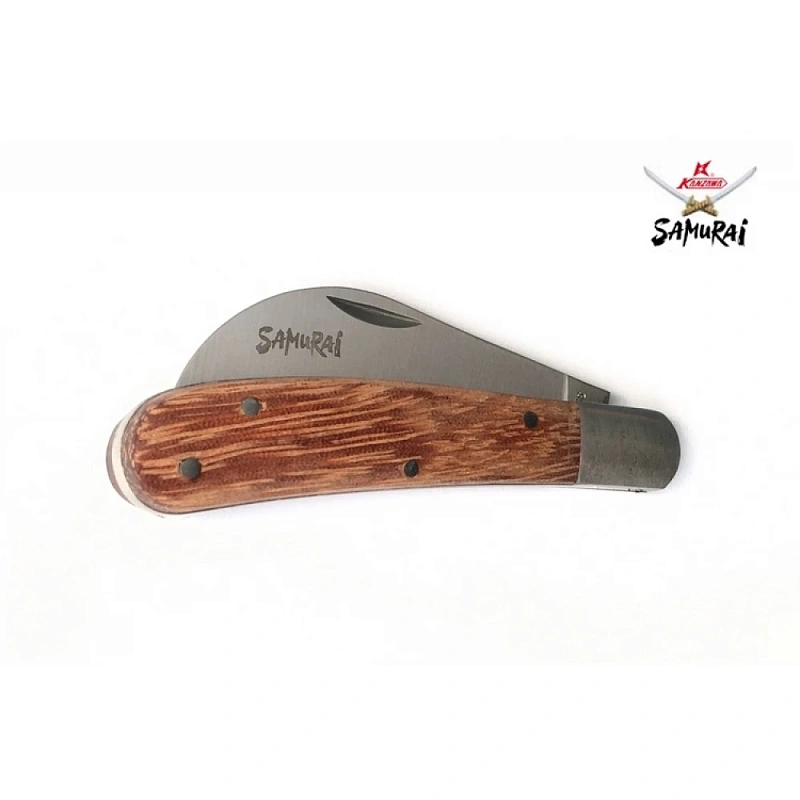 Нож прививочный, складной нержавеющий L170 мм, 70 мм лезвие Samurai IGKMP-68W