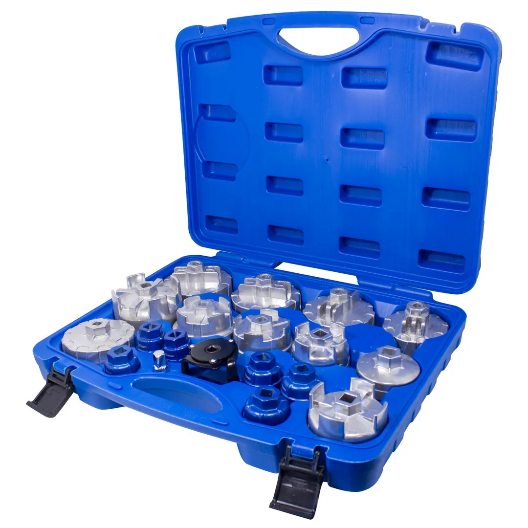 Набор съемников масляных фильтров, 19 пр. (съемник ''краб''-1шт, съемник ''крышка''-17шт) ForceKraft FK-61919