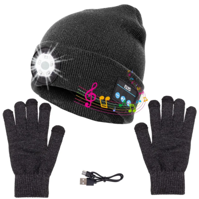 Шапка 20х22 см, перчатки, темно-серый EL15 222(Dark Grey)