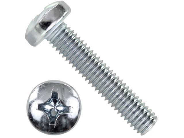 Винт М8х35 мм полусф. головка, цинк, DIN 7985, 1000 шт в коробе Starfix SM-56197-1000