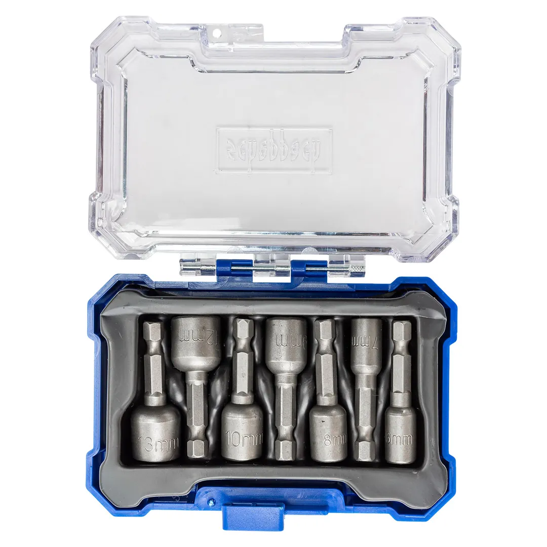 Набор торцевых головок под шуруповерт 6-13 мм 1/4'' 7 пр Scheppach Sch-HW-S9