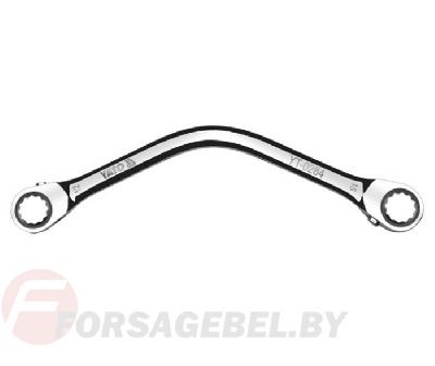 Изогнутый накидной трещоточный ключ 12x15 мм. CrV Yato YTx0284