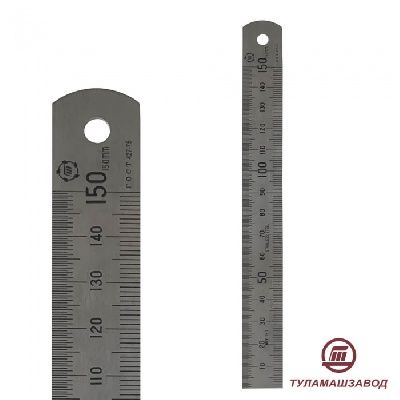 Линейка измерительная металлическая 150х19 Туламаш 101016