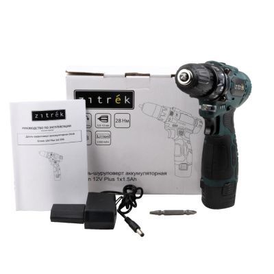 Дрель-шуруповерт аккумуляторная Green 12V Plus 085-1013 ZITREK 085-1013