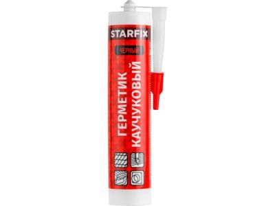 Герметик каучуковый для кровли черный, 300мл Starfix SM-73025-1