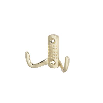 Крючок меб. двухрожковый мет. WP12 черный AKS 95692