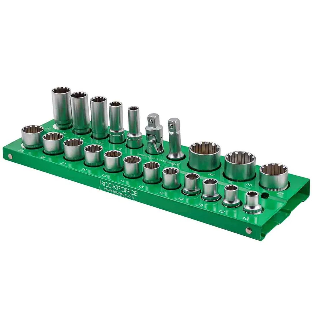 Набор головок, 22 пр., 1/2'', 6-гр. RockForce RF-50221(Q)(6)