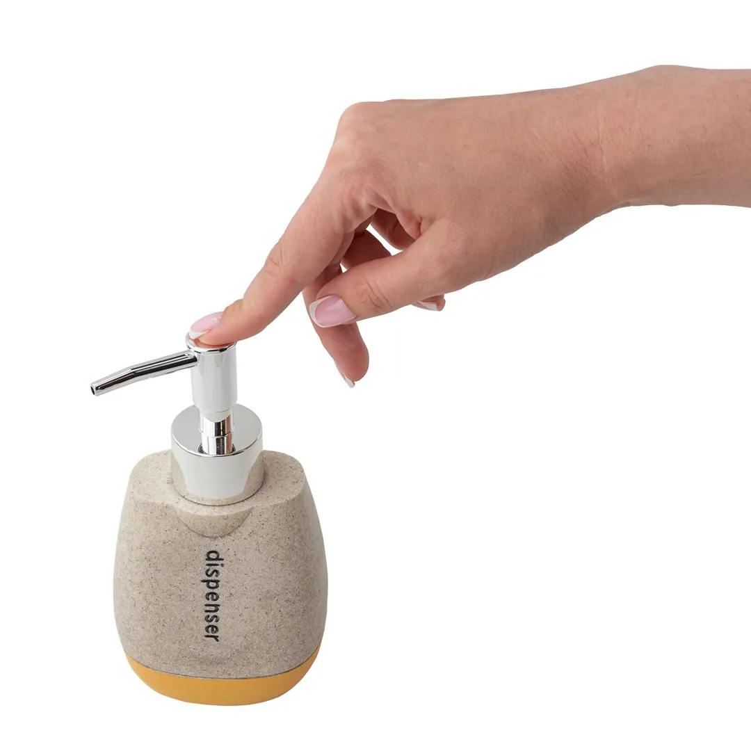 Набор для ванной комнаты 4 пр., мыльница, дозатор для мыла, подставка для зубных щеток, подставка для косметических аксессуаров La and Te beaute LT-BS-17