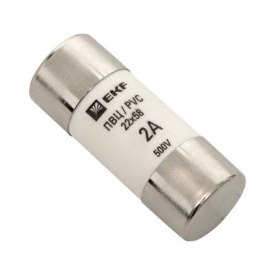 Плавкая вставка цилиндрическая ПВЦ (22х58) 2А EKF pvc-22x58-2
