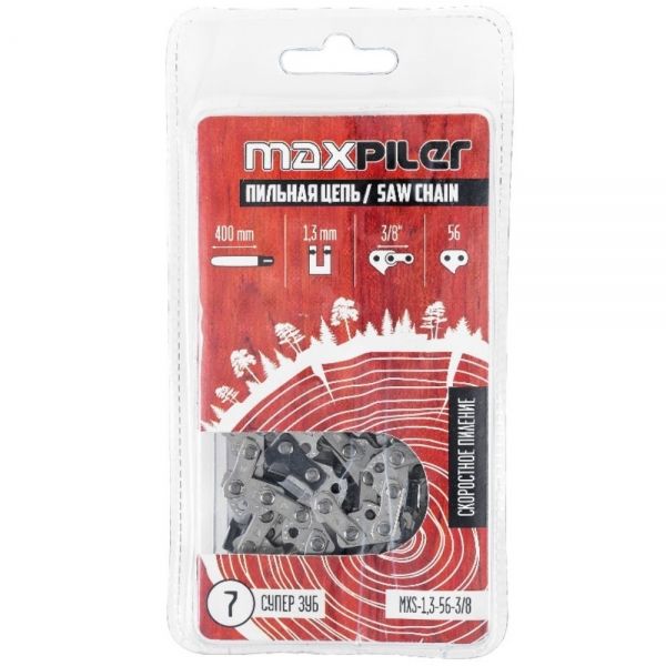 Цепь пильная MXS, 400мм,16'',3/8'', 1,3мм, 56 зв.Partner.Poulan.Champion 137.142.240 16'' PIT MXS-1,3-56-3/8