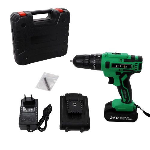 Дрель-шуруповерт аккумуляторная ударная Green Impact 21V ZITREK 063-4044