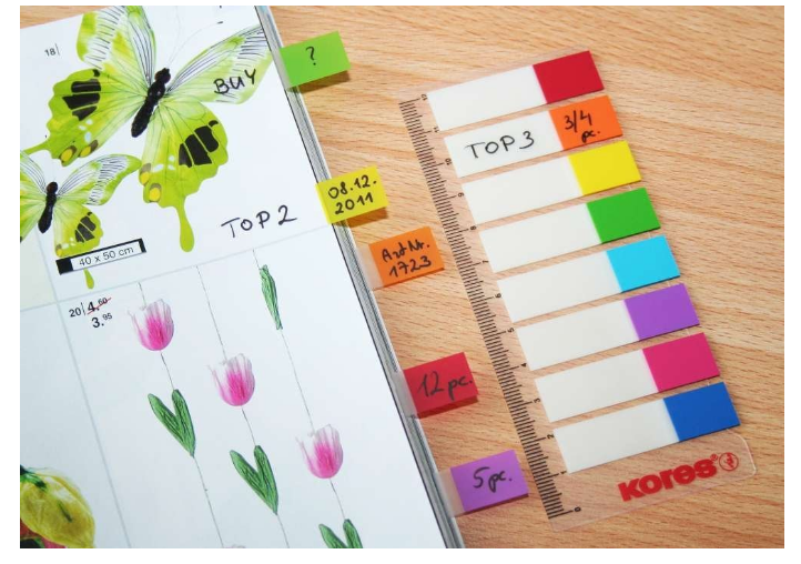 Закладки клейкие "Kores", 12x45 мм, 120 шт, ассорти