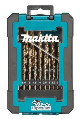 Набор сверел по металлу 1-10 мм 19 пр Makita D-67561
