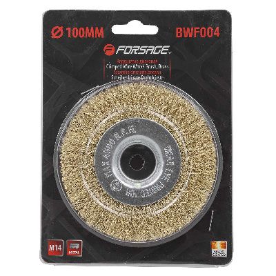 Кордщетка дисковая латунная для УШМ 100 мм. Forsage F-BWF004
