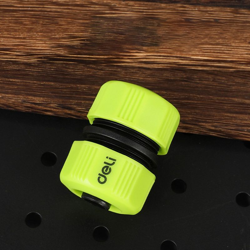 Муфта соединительная для шлангов Deli GS EDL8794, 1/2", двухкомпонентная, черный, зеленый