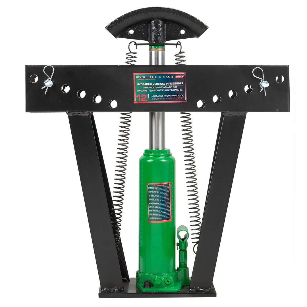 Трубогиб гидравлический вертикальный 12 т, 1/2'', 3/4'', 1'', 1 1/4'', 1 1/2'', 2'' RockForce RF-03003-3