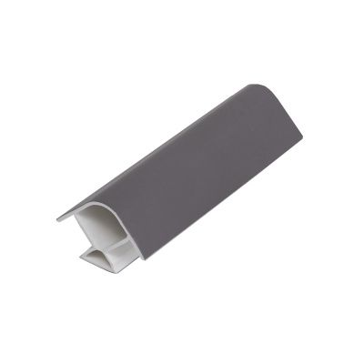 Угол универсальный 90 к цоколю мебельному ПВХ h100 антрацит софт тач RU 86003