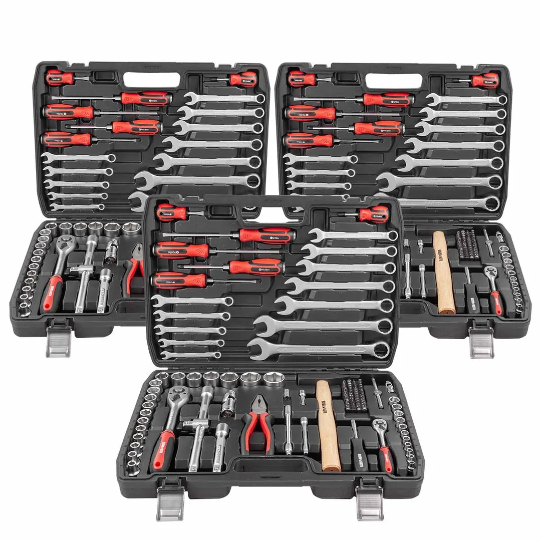 Набор инструментов 106 пр. 1/4''&1/2'' 6-гр. 5-32 мм, 3 к-та BaumAuto BM-41061-5 3 K-T