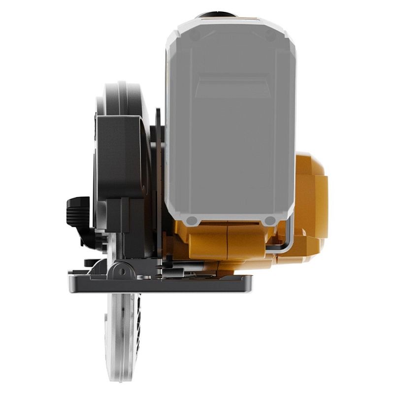 Пила циркулярная Deli YS EDC551Z, аккум., 20 В, 165 мм, до 51 мм, коробка, без з/у и АКБ, желтый