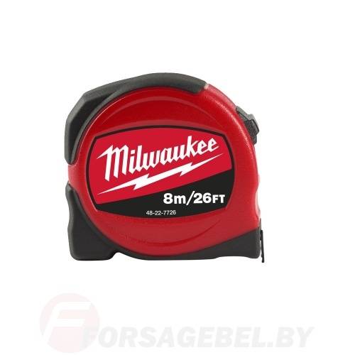 Рулетка компактная SLIM S8-26/25 8м/26ft x 25мм Milwaukee 48227726
