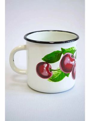 Кружка 0.4 л, белая, Вишневый сад Керченский металлургический завод 40104-032/4БлВС