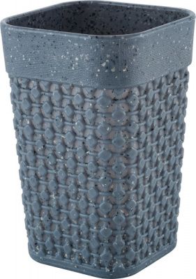 Стакан для ванной комнаты Plast Team Stone 74×74×112мм темный камень Пластик Репаблик PT134310026