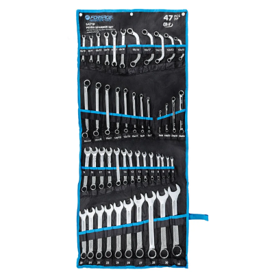 Набор комбинированных ключей 6-32 мм, накидных 6×7-20×22 мм, разрезных 8×10-16×18 мм 47 пр Forsage F-5471P