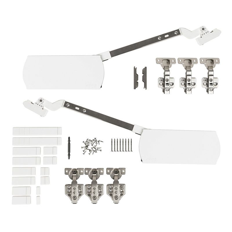 Подъемный механизм верхний М с доводчиком на две двери ZEVS белый PRIME by AKS 115605