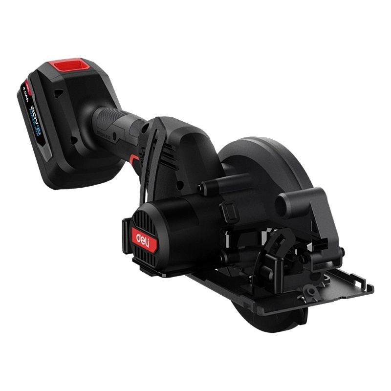 Пила циркулярная Deli RS EDE-YJ20-1D4, аккум., 150 мм, 6900 об/мин., до 40 мм., 4 А·ч*2, з/у 2А, коробка, черный