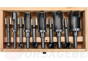 Набор пильных коронок и сверел по дереву 15-35 мм,10 пр. YATO YT-33837