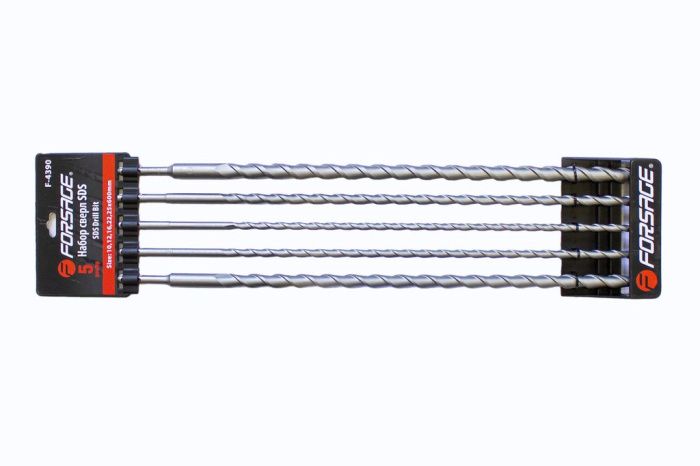 Набор сверел SDS 5 пр., 10, 12, 16, 22, 25х600 мм Forsage F-4390
